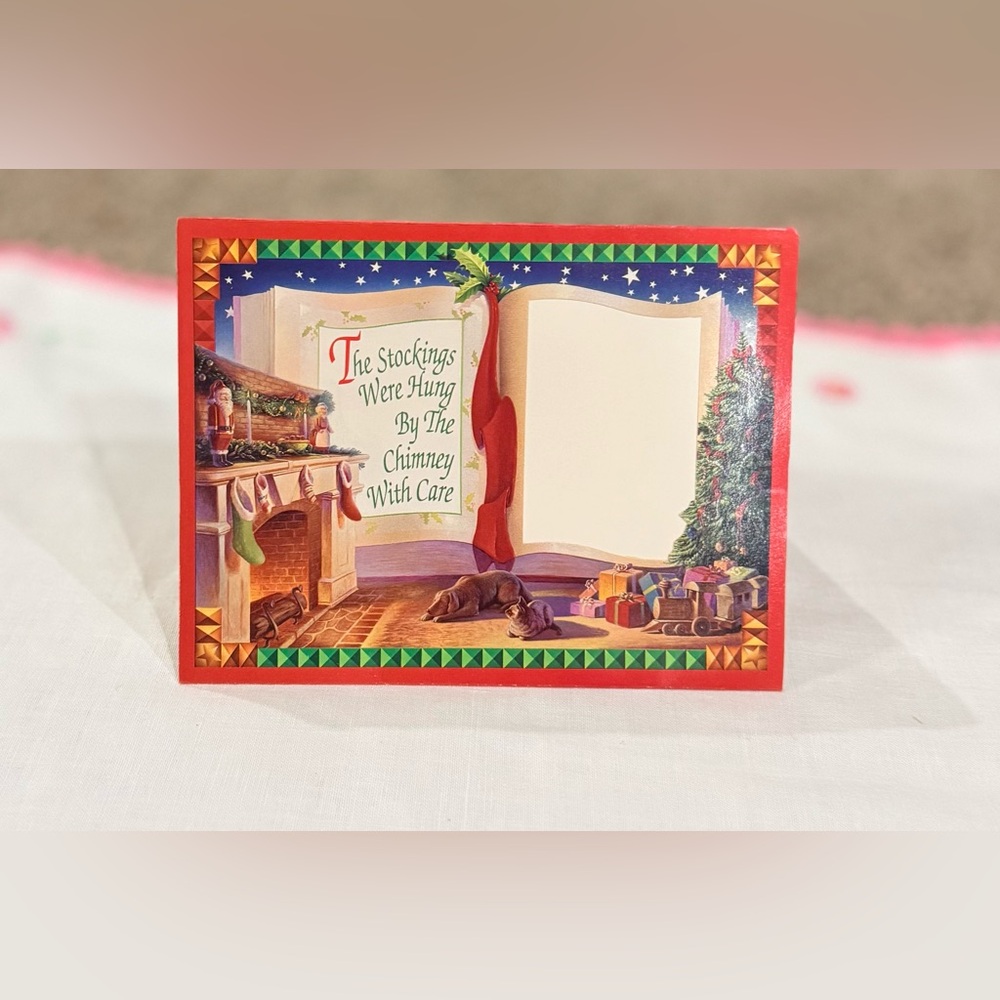 Vintage Set of 10 Sears Portrait Studio Christmas Picture Frame Cards! UNUSED!